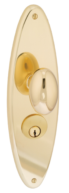 Westown Cylinder Escutcheon with Large Oval Knob